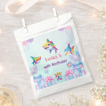 Leuke regenboog haai verjaardag ballon party Famil