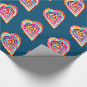 Leuke regenboog hart liefde boho cadeaupapier (Hoek)