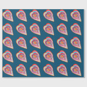 Leuke regenboog hart liefde boho cadeaupapier (Vlak)