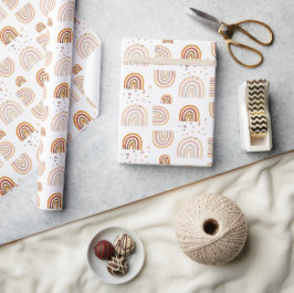 Leuke Regenboog Herfst Pastel Kleuren Waterverf Cadeaupapier