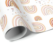 Leuke Regenboog Herfst Pastel Kleuren Waterverf Cadeaupapier (Rol Hoek)