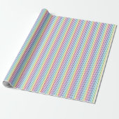 Leuke Regenboog Kleuren Gestreept Cadeaupapier (Uitgerold)