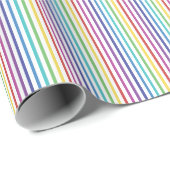 Leuke Regenboog Kleuren Gestreept Cadeaupapier (Rol Hoek)