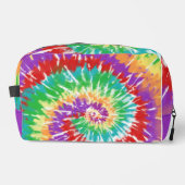 Leuke regenboog kleuren Retro Tie Dye Toilettas Toilettasje (Voorkant)