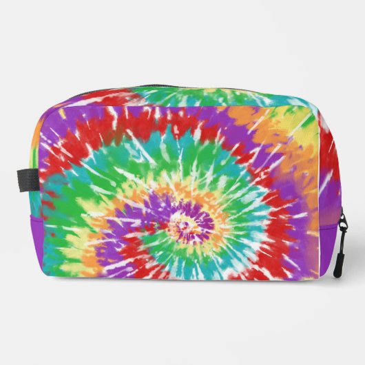 Leuke regenboog kleuren Retro Tie Dye Toilettas Toilettasje (Voorkant)
