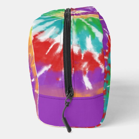 Leuke regenboog kleuren Retro Tie Dye Toilettas Toilettasje (Rechts)