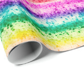 Leuke regenboog kunst verf spat verf verjaardagsfe cadeaupapier (Rol Hoek)