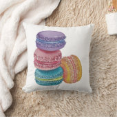 Leuke regenboog macarons in Waterverf kussen (Deken)