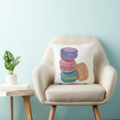 Leuke regenboog macarons in Waterverf kussen (Stoel)