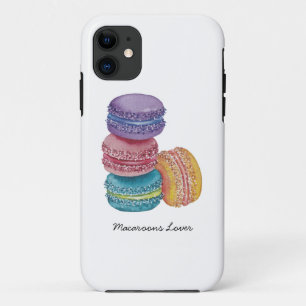Leuke regenboog macarons in Waterverf Paperweight Case-Mate iPhone Case