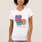 Leuke regenboog macarons in Waterverf T-shirt (Voorkant)