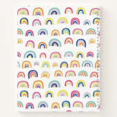 Leuke regenboog patroon aangepaste naam notitieboek (Achterkant)