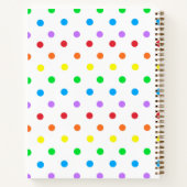 Leuke regenboog polka dot zon en harten leraar notitieboek (Achterkant)