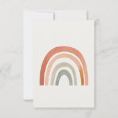 Leuke regenboog rustieke RSVP bruiloft reactie kaa Kaartje (Achterkant)