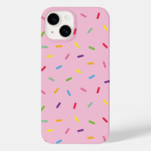 Leuke Regenboog Sprinkles op Roze iPhone / iPad ca