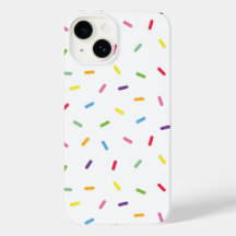 Leuke Regenboog Sprinkles op Witte iPhone / iPad c