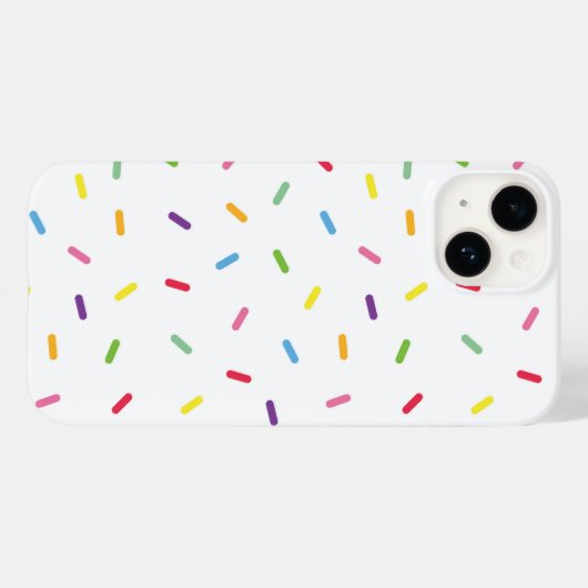 Leuke Regenboog Sprinkles op Witte iPhone / iPad c Case-Mate iPhone Case (Achterkant (horizontaal))
