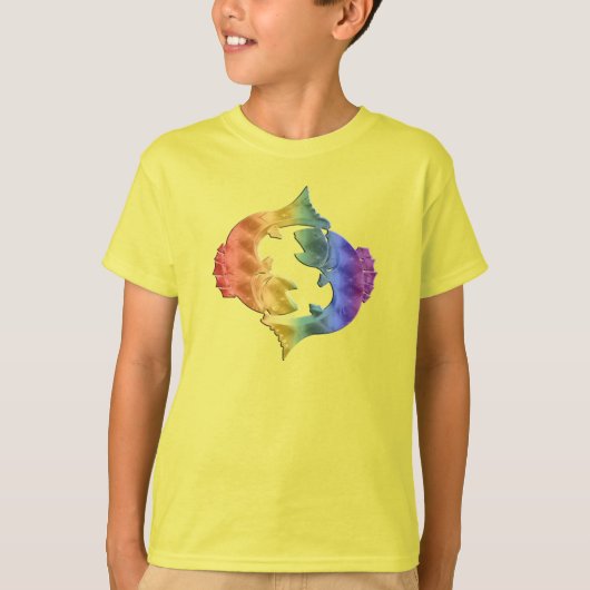 Leuke Regenboog Vis Zodiac Sterren Teken Vissen T-shirt (Voorkant)