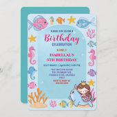 Leuke regenboog zeemeermin narwal vis eenhoorn ver save the date (Voorkant / Achterkant)