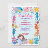 Leuke regenboog zeemeermin narwal vis eenhoorn ver save the date (Voorkant)