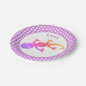 Leuke regenbooghagedis gekko met naam Verjaardag Papieren Bordje (Gekanteld)