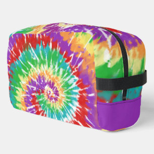 Leuke Regenboogkleuren Retro Tie Dye Toilettas Toilettasje