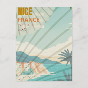 Leuke reis Print Art Nice Frankrijk Travel Art Gif Briefkaart