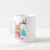 Leuke rendier Kerstmug voor kinderen Koffiemok (Voorkant links)