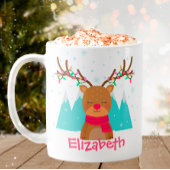 Leuke rendier Kerstmug voor kinderen Koffiemok