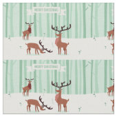 Leuke Rendieren Kerststof Stof (Close Up)