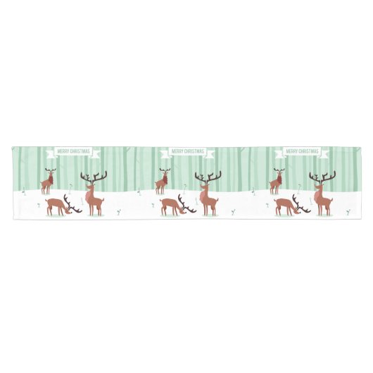 Leuke rendieren kersttafellopers korte tafelloper (Horizontaal)