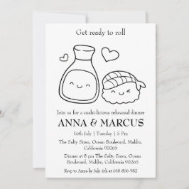 Leuke repetitie dineruitnodigingen kaart