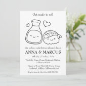 Leuke repetitie dineruitnodigingen kaart (Staand voorkant)