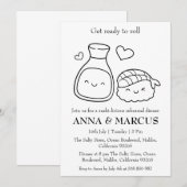 Leuke repetitie dineruitnodigingen kaart (Voorkant / Achterkant)