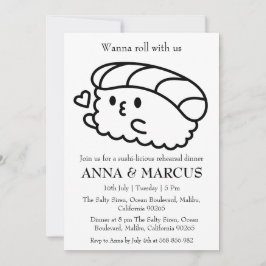 Leuke repetitie dineruitnodigingen kaart