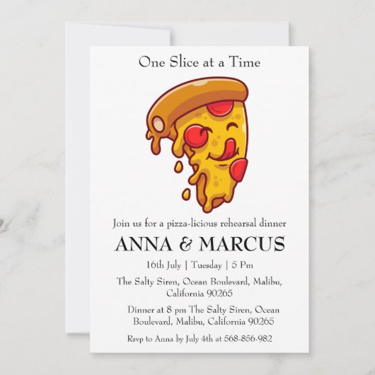 Leuke repetitie dineruitnodigingen kaart (Voorkant)