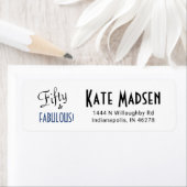 Leuke Retro 50 & FABULOUS Script Typography Adres Etiket (Insitu)