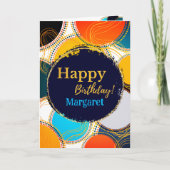 Leuke Retro 80's Happy Birthday Abstract Personali Kaart (Voorkant)