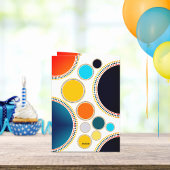 Leuke Retro 80's Happy Birthday Abstract Personali Kaart