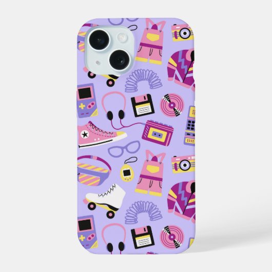 Leuke retro 90s nostalgie – Y2K tech en kleding iPhone 15 Case (Achterkant)