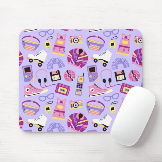 Leuke retro 90s nostalgie – Y2K techniek en kledin Muismat (Met muis)