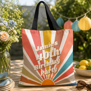 Leuke Retro Aangepaste 40e Verjaardag Vintage Foto Tote Bag