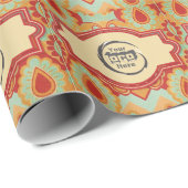 Leuke Retro Aangepaste 'jouw logo hier' Cadeaupapier (Rol Hoek)
