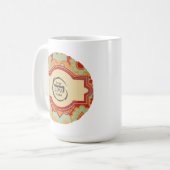 Leuke Retro Aangepaste 'jouw logo hier' Koffiemok (Voorkant links)