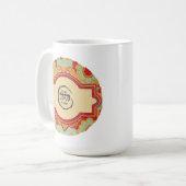 Leuke Retro Aangepaste 'jouw logo hier' Koffiemok (Voorkant links)