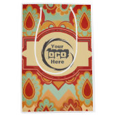 Leuke Retro Aangepaste 'jouw logo hier' Medium Cadeauzakje (Voorkant)