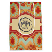 Leuke Retro Aangepaste 'jouw logo hier' Medium Cadeauzakje (Achterkant)