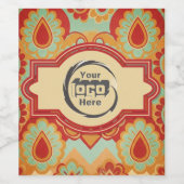 Leuke Retro Aangepaste "jouw logo hier" Wijn Etiket (Enkel label)