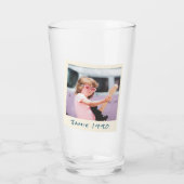Leuke Retro Aangepaste Verjaardag Vintage Foto Glas (Achterkant)
