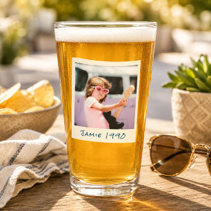 Leuke Retro Aangepaste Verjaardag Vintage Foto Glas